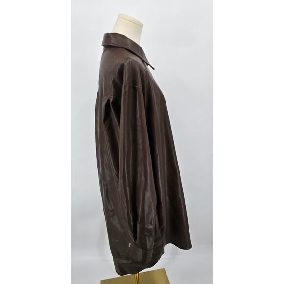 Bagatelle Collection Faux Leather Shacket - Picture 2 of 7